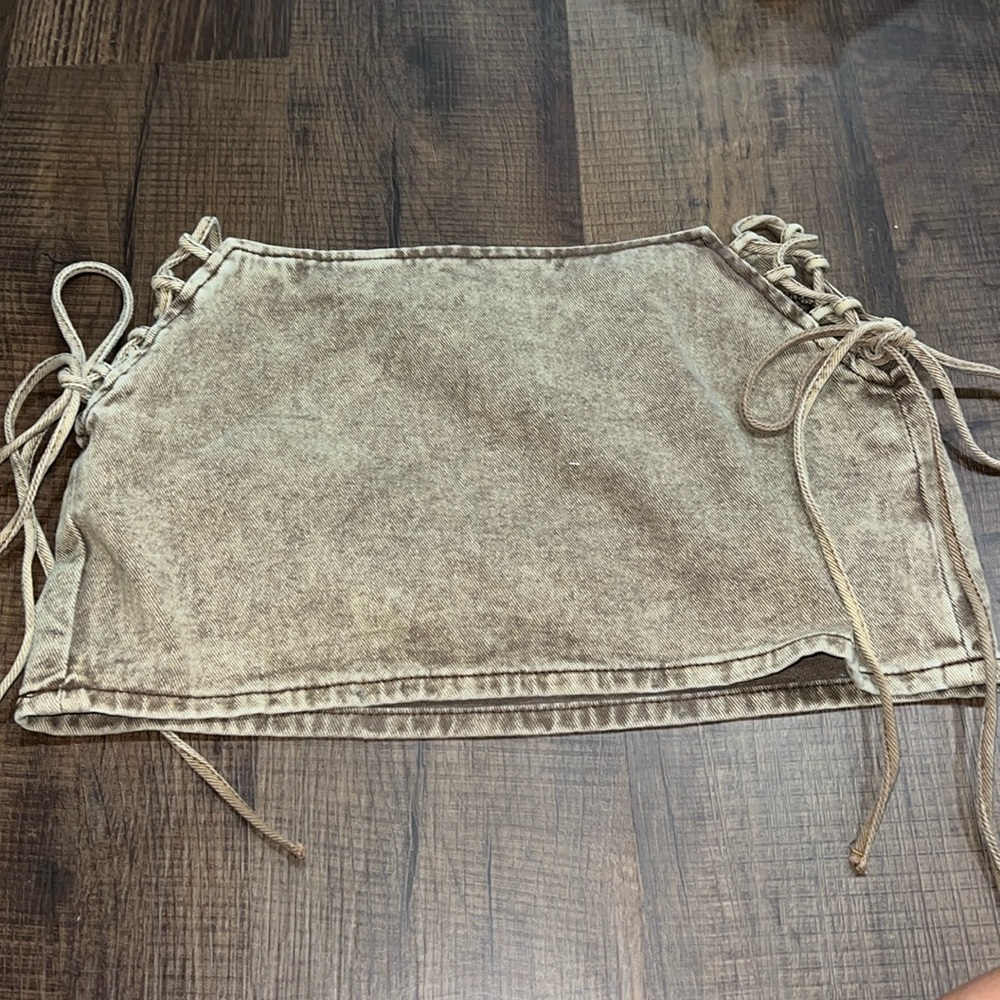 PrettyLittleThing Tan Mini Skirt